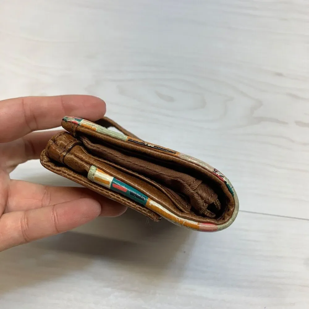Fossil Ellis Leather Wallet Bifold Organizer‎ Brown Multi SL7367994